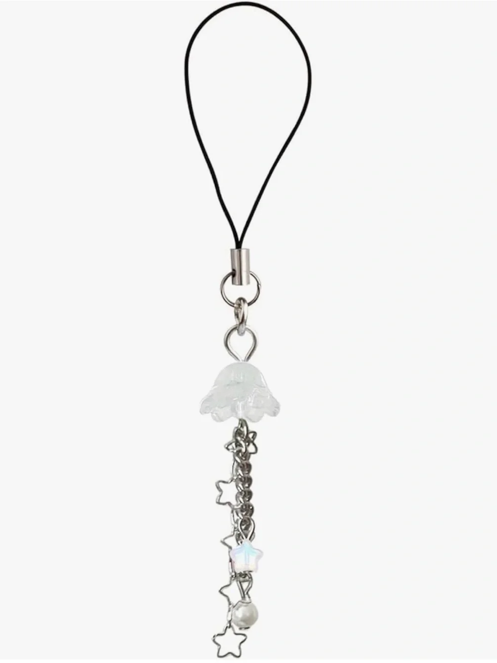 Agromusk Jellyfish Phone Charm Y2K Beaded Strap Star Pearl New
